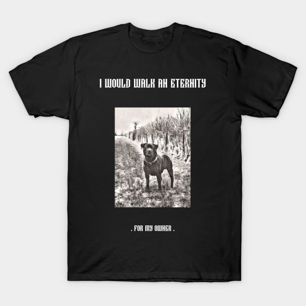 I would walk eternity for my owner T-Shirt by Marley Moo Corner